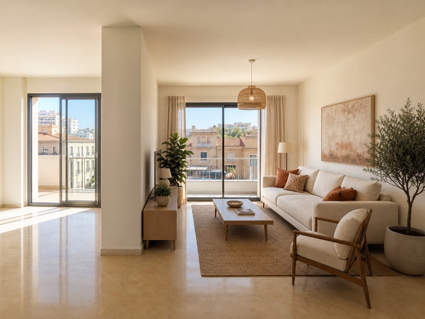 Renderizado de la vivienda amueblada
